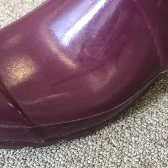 HUNTER BOOTS ORIGINAL TALL GLOSS PURPLE size 8 - Picture 7 of 8